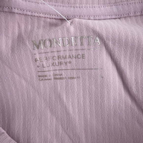 Mondetta Womens Performance Luxury V-Neck Short Sleeve Top L Recycled NWT 5046 - Picture 3 of 8